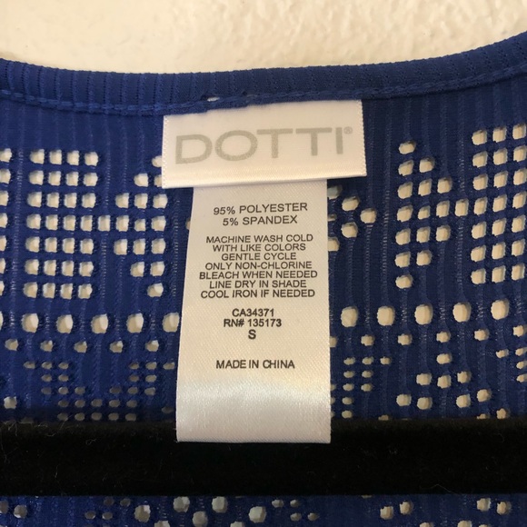 Blue Cutout Swim Cover Up - Picture 4 of 4